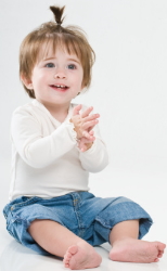 Studio shot of adorable girl